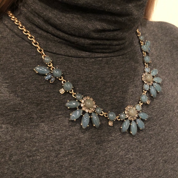 J. Crew Grey-blue necklace with crystals - Picture 2 of 4